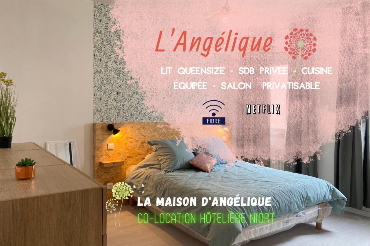La Maison D'Angelique - Colocation Hoteliere A 150M Gare Tgv- Grande Cuisine Equipee & Salon - Fibre - Netflix Niort Eksteriør bilde