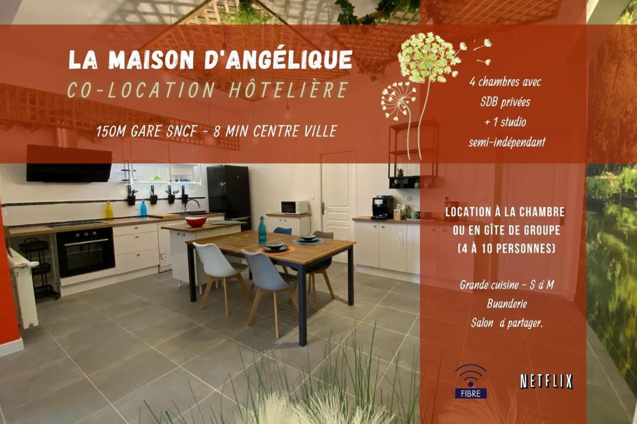 La Maison D'Angelique - Colocation Hoteliere A 150M Gare Tgv- Grande Cuisine Equipee & Salon - Fibre - Netflix Niort Eksteriør bilde