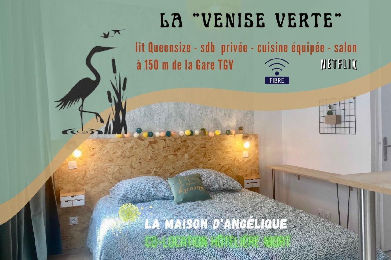 La Maison D'Angelique - Colocation Hoteliere A 150M Gare Tgv- Grande Cuisine Equipee & Salon - Fibre - Netflix Niort Rom bilde